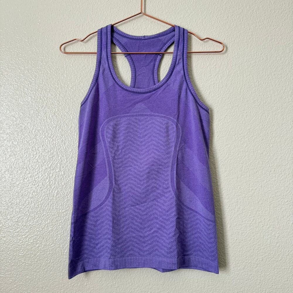Lululemon Run Swiftly Tech Racerback Tank Top Power Purple chevron